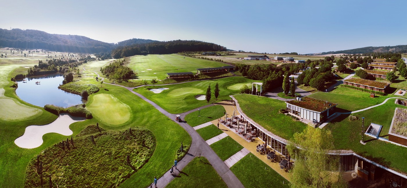 Kaskáda Golf Resort z ptačí perspektivy